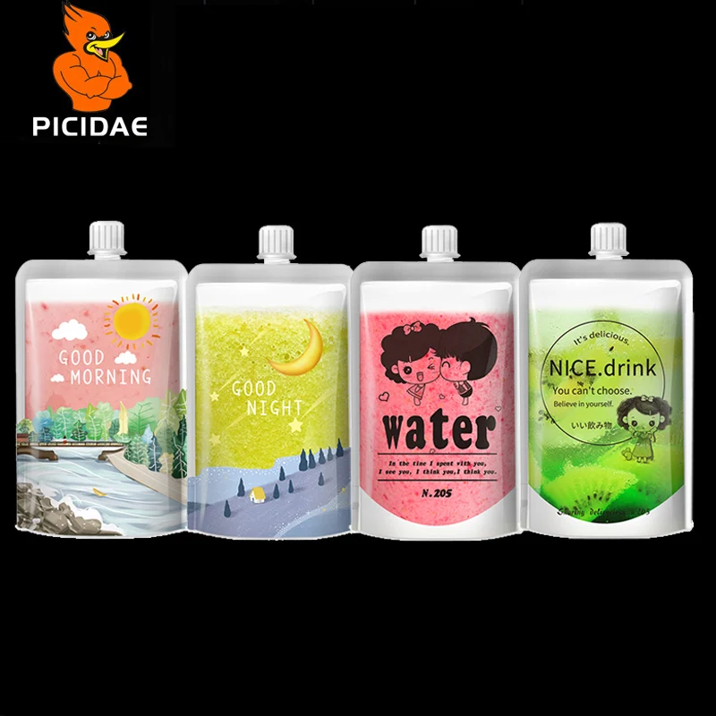 Печать всасывающего сопла напиток стоящий мешок для напитков жидкое уплотнение