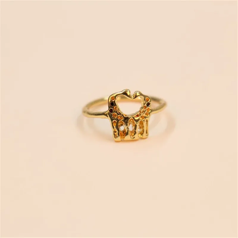 Модные кольца с животным жирафом цветные для женщин и цвета|giraffe ring|fashion rings for