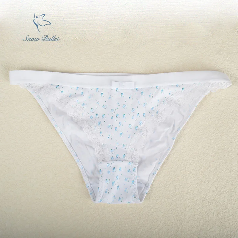 Хлопок с низкой посадкой краткое цветочный принт Мягкая ткань небольшой