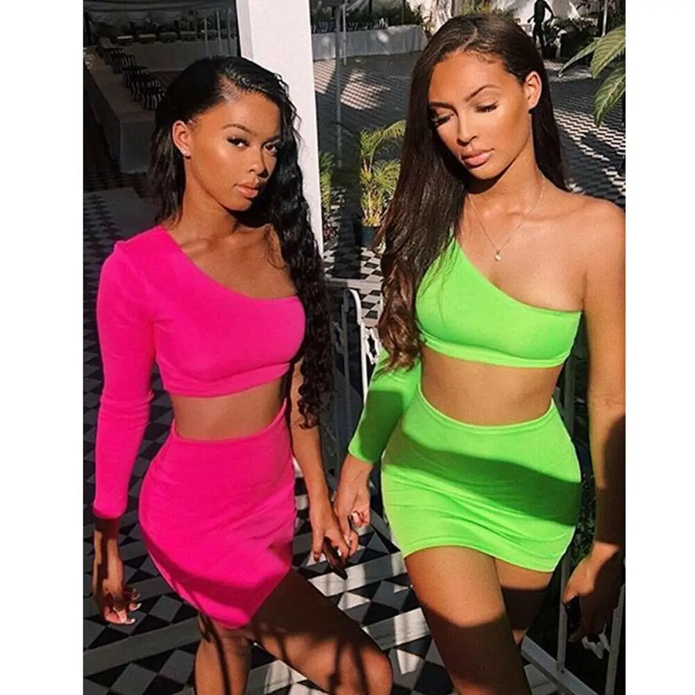 Новый сексуальный женский комплект из 2 предметов облегающий укороченный топ +