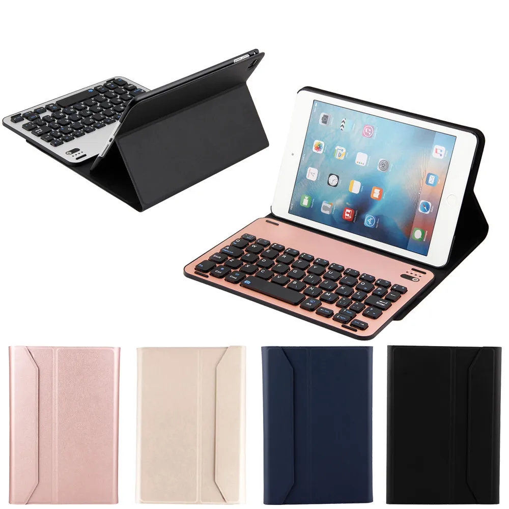 OMESHIN ультра Алюминий Bluetooth клавиатура с кожаный чехол для нового Ipad Smart ультра-тонкий Bluetooth клавиатура для Ipad Mini 4 118A