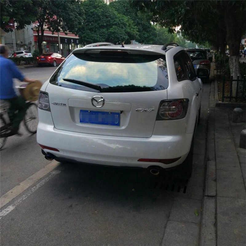 Спойлер для Mazda CX-7 CX7 2008- ABS пластик Неокрашенный Грунтовка цвет задний багажник Багажник крыло спойлер автомобильные аксессуары