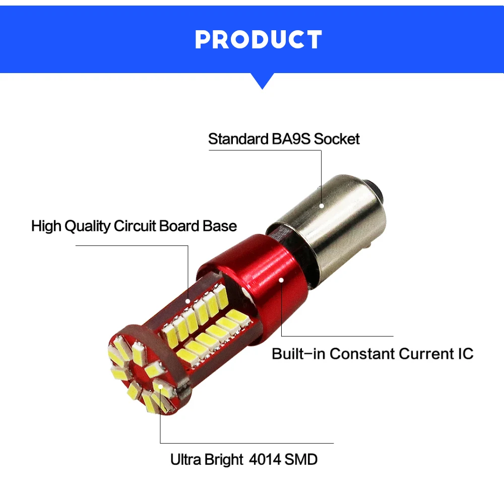 AEING 1 шт. T11 T4W W6W H6W BA9S 3014 57SMD Canbus светодиодный ошибок светодиодный Клин дверь читать светильник Лампа ксенон белый красные, синие
