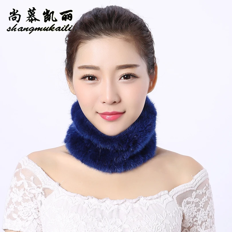 Россия шарфы норки кольцо 13 см 2018 г. зимние плотные теплые глушитель шейный