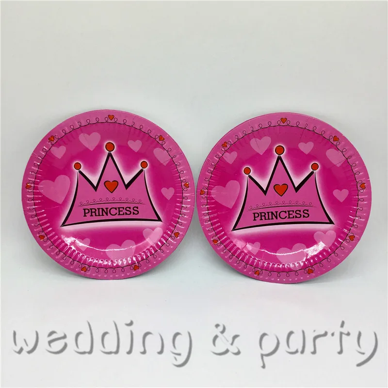 Pink Crown Theme Kids Birthday Party Decoration Set Supplies Baby Pack event party supplies 60pcs/lot | Дом и сад