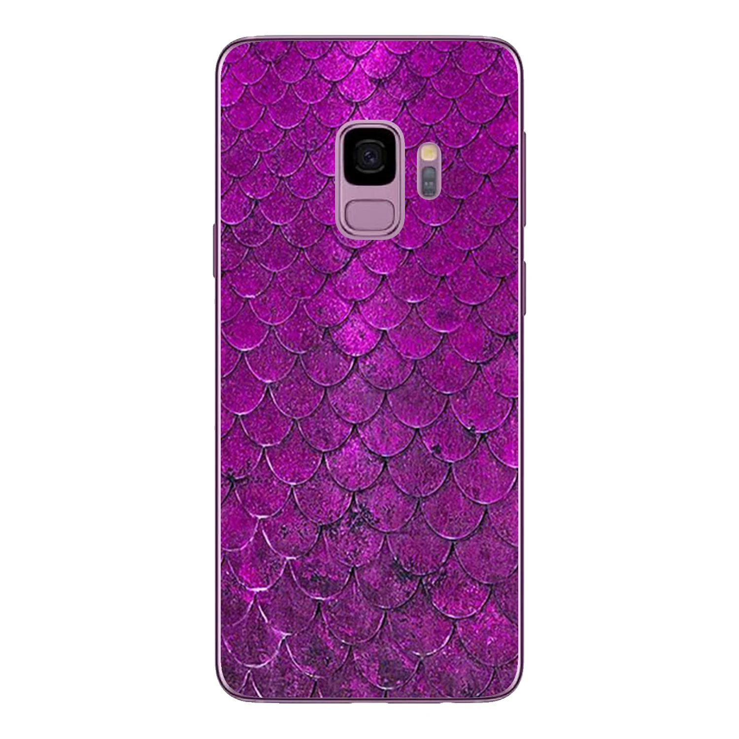 For Samsung Galaxy S9 Case Cover 5.8&quot Soft TPU Silicone Popular Cute Happy Color Fish Scale Flower Pattern Painted Phone |