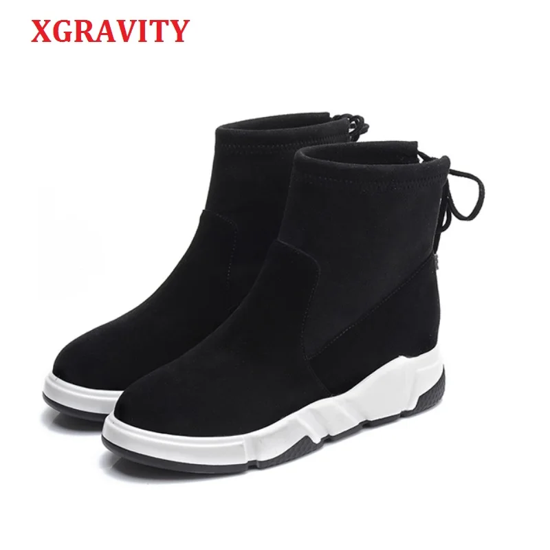 XGRAVITY 2021 новые зимние короткие ботинки модные элегантные удобные теплые женские