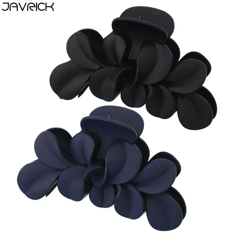 13cm Frosted Resin Hair Claw Clips Womens Large Twist Leaves Shaped Banana Jaw Ponytail Clamp Non-Slip Styling Spring Barrettes |