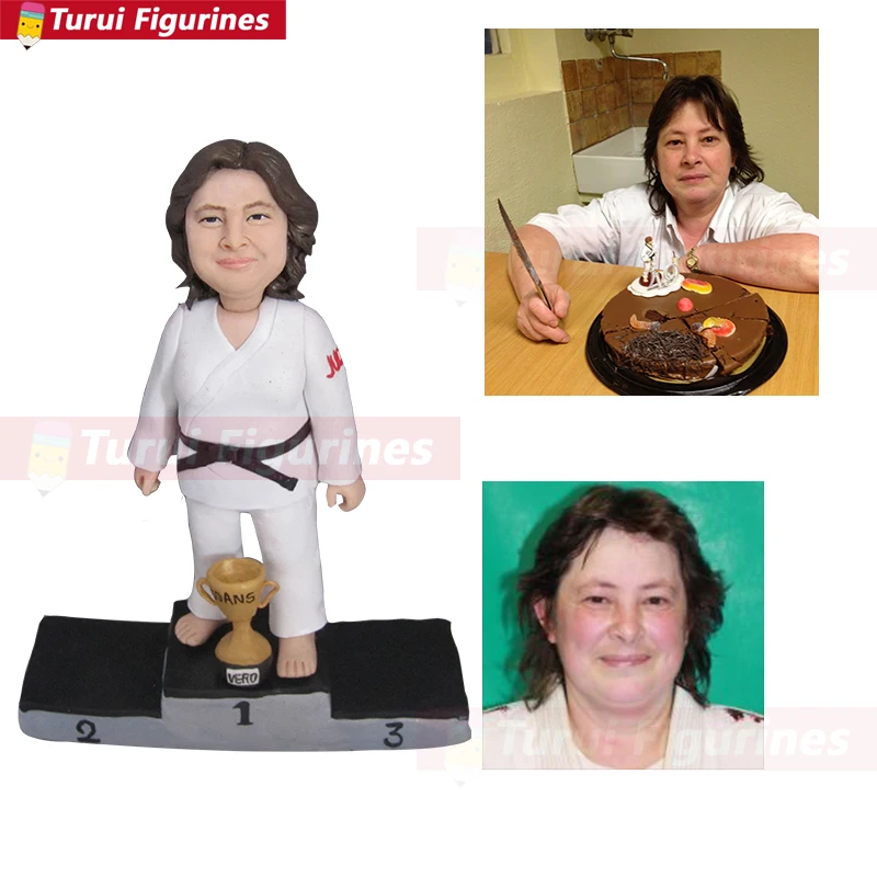 make a bust from photos custom sports bobblehead for football players soccer bobble head dolls polymer clay sculpture hoem decor | Дом и сад