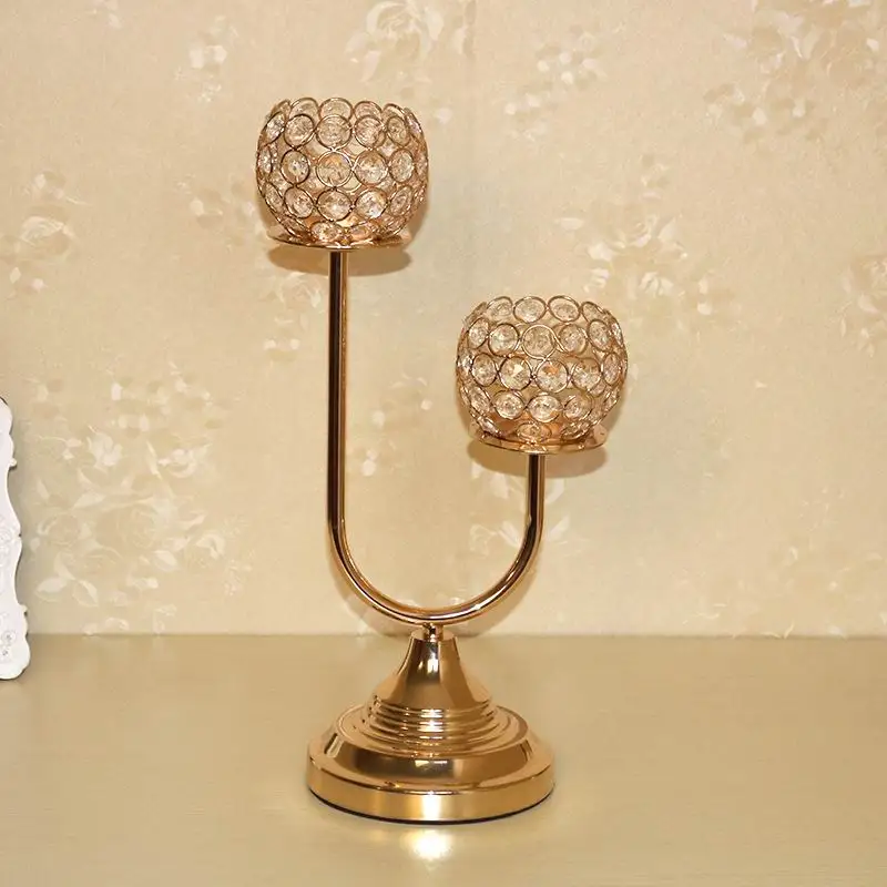 Арахис новый сверкающий K9 Хрустальный Подсвечник рождественский металлический