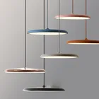 Современные подвесные светильники с круглыми пластинами, светодиодный светильник художественного дизайна для столовой, гостиной, спальни, стола, кабинета