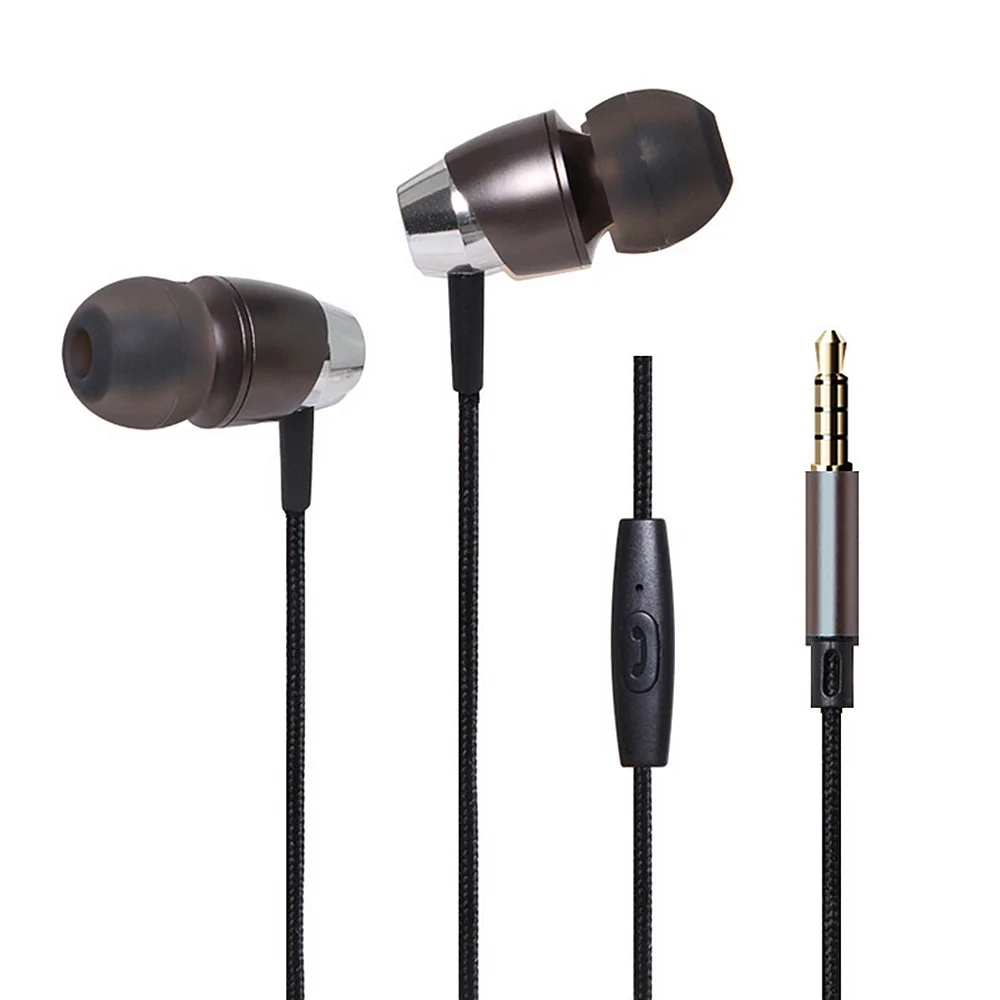 GDLYL оригинальные наушники 3 5 мм Металла In ear Проводные Наушники Hi Fi сильный бас С