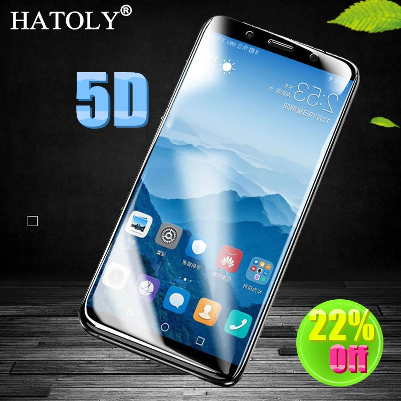 HATOLY 5D закаленное Стекло для huawei Y7 Prime Экран протектор 2017 полного покрытия против