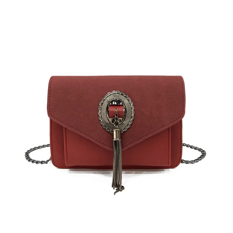 Для женщин сумка украшения из металла Ретро кисточкой Crossbody Сумки Женская мода