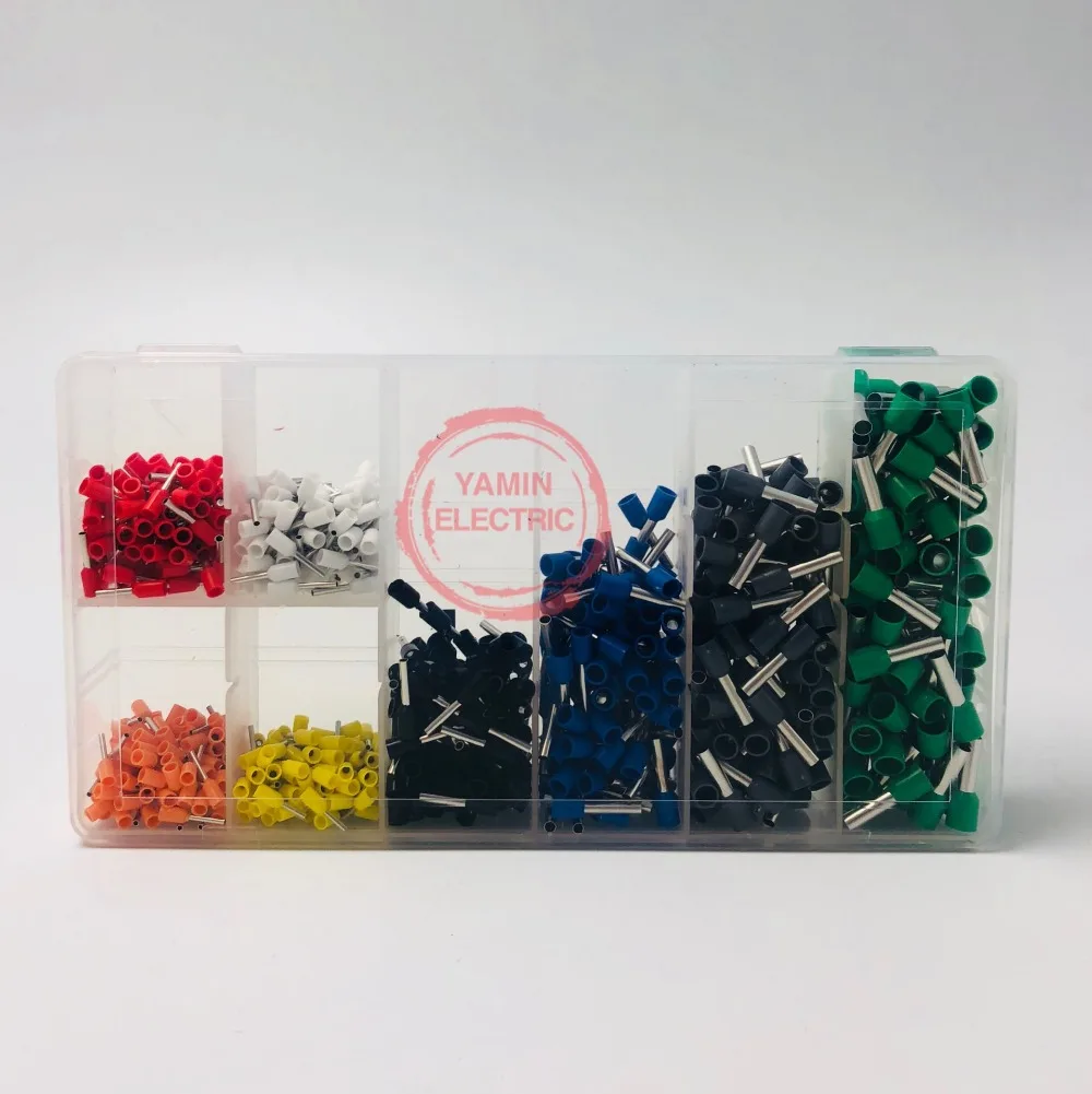 800 шт./компл. медный обжимной разъем для проводов Изолированный Шнур Концевая