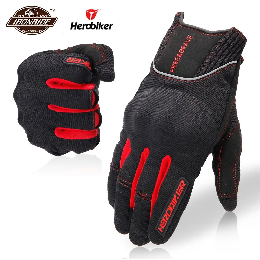 HEROBIKER мотоциклетные перчатки с полным пальцем мужские защитные Экипировка для