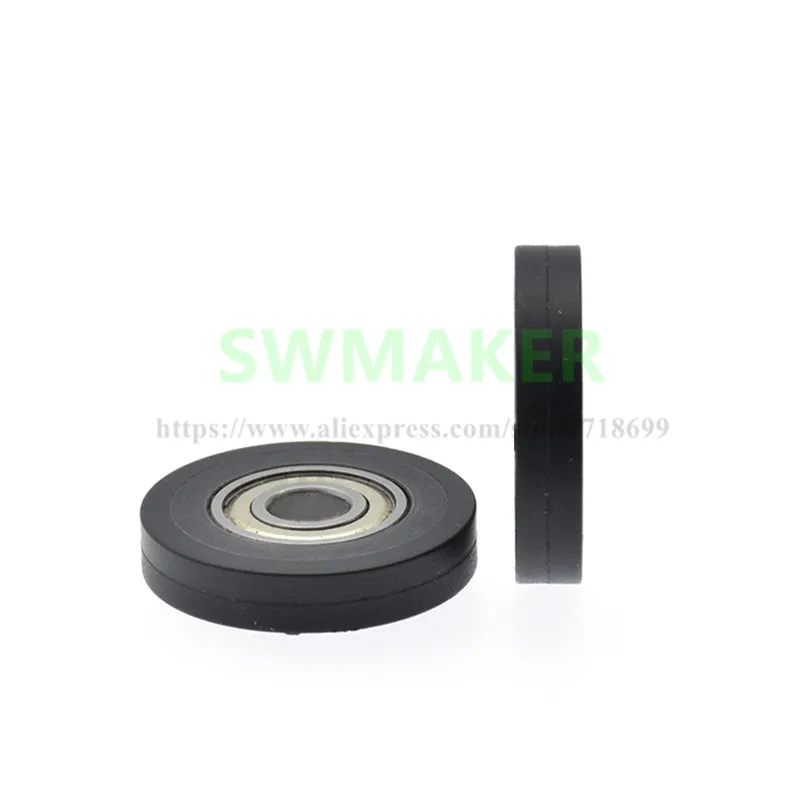1pcs 6*25*5mm TPU polyurethane PU coated pulley wear-resistant automatic rolling 696 bearing roller flat wheel | Обустройство дома