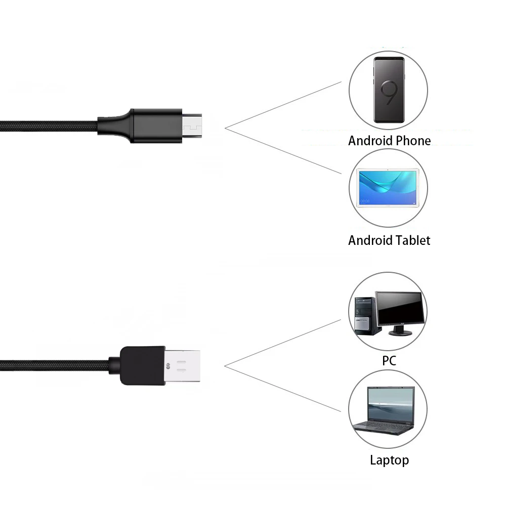 Android телефон Тип C USB инспекции Камера 1/2/5/3.5 м 7/5.5 мм объектив жесткий кабель