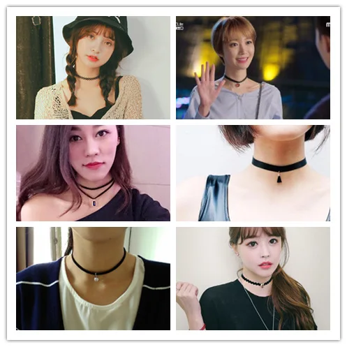 Harajuku урожай готический velvet choker кружева цветок ожерелье гот эмо воротник женщины