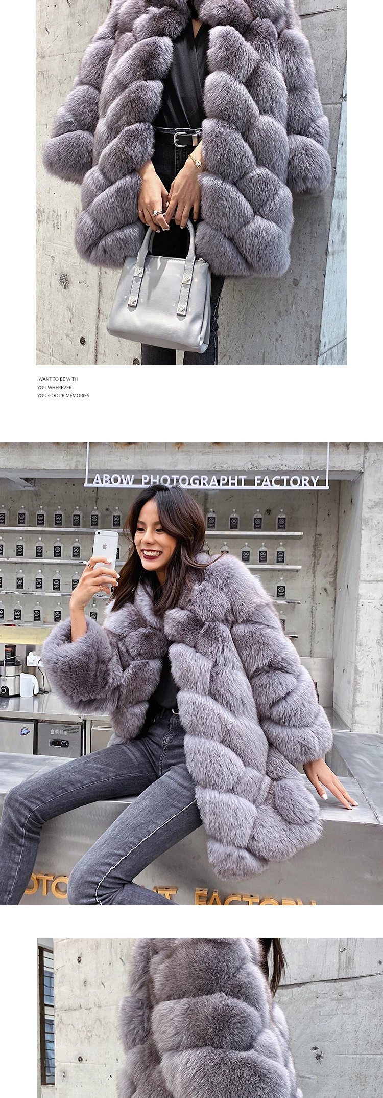 Maylofuer Women New Real Fox Fur Coat Natural and Genuine Fox Fur Jacket for Woman Winter Fashion Fur Coats Overcoat Outwear