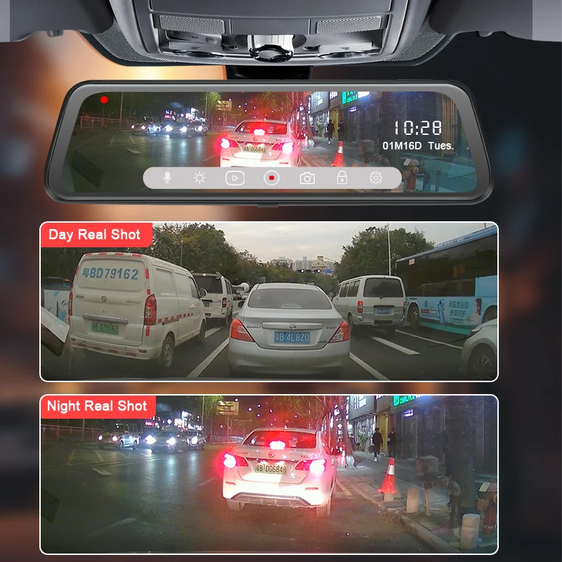 AWESAFE Новая задняя камера 1080P Автомобильный видеорегистратор двойной объектив DVR 10