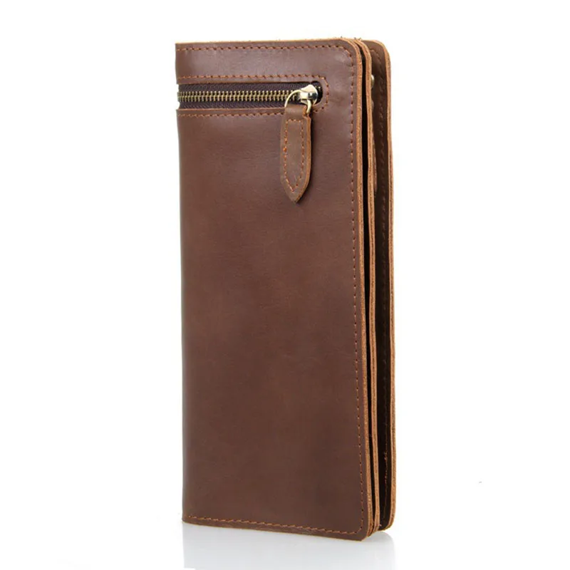 2017 Vintage Genuine Leather Men Wallet with Card Holders Bifold Zipper Business Clutch Bag High Quality | Багаж и сумки