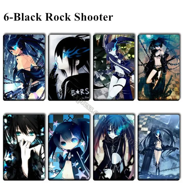 6 Black Rock Shooter 40 шт./лот Dragon Ball Z наклейки игрушки Японские Аниме, сериалы, кредитная самодельная открытка наклейки Goku классические Мультяшные наклейки детские подарки - Цвет: 6 Black Rock Shooter