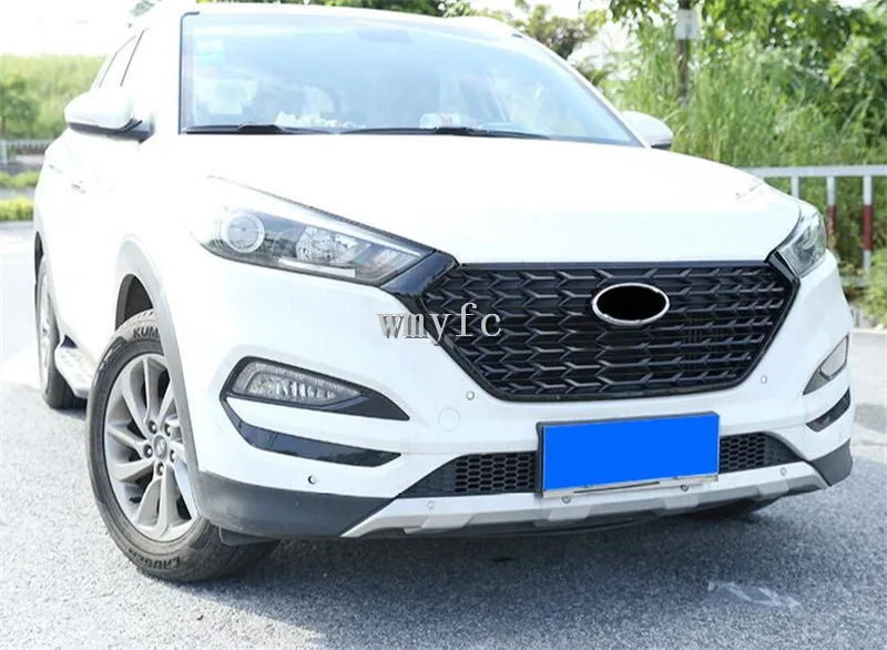 Для hyundai Tucson- FUSION гоночная решетка гриль Передняя Маска Крышка грили подходит для FUSION MONDEO черный серебристый автомобильный Стайлинг
