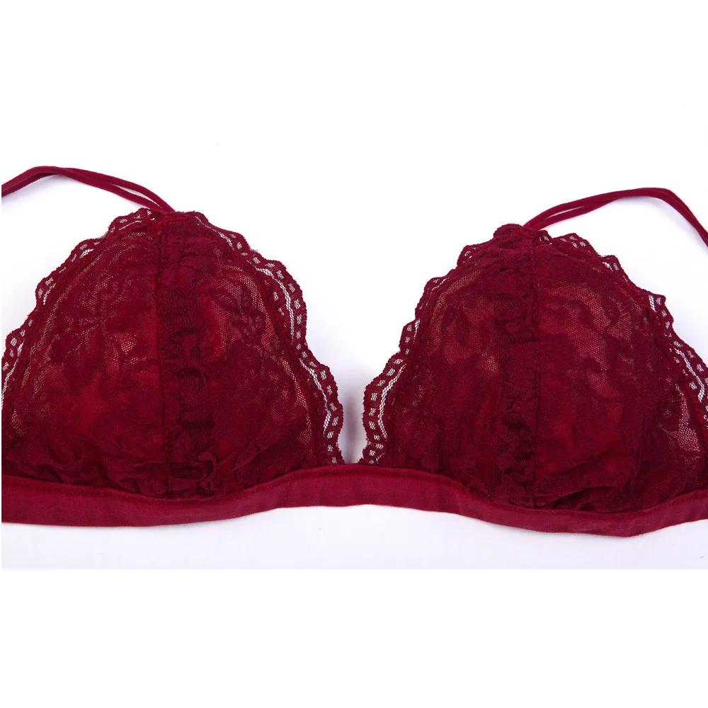 Кружево Bralette прозрачный Bralet Sexy Crop Top бюстгальтер без упаковки беспроводной See Through