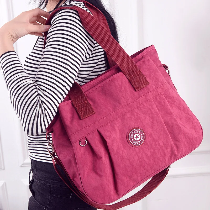 Женская моющаяся нейлоновая тканевая сумка Повседневная модная на одно плечо