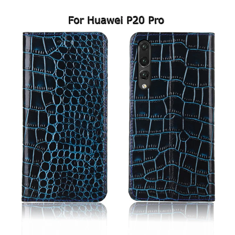 Крокодиловая текстура чехол для телефона чехол для huawei Ascend P10 P20 Lite Plus Pro Натуральная Воловья кожа флип Стенд чехол для телефона сумка