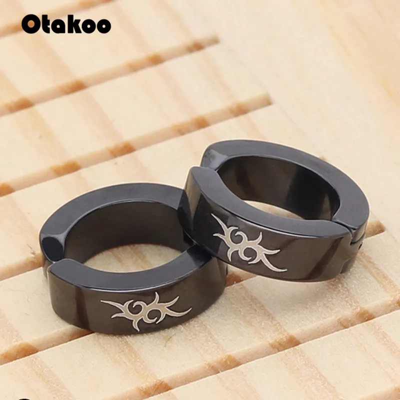 Otakoo, клипсы, крутой магнит, нержавеющая сталь, без пирсинга, магнитные уши для мужчин, панк, женщин, трендовые ювелирные изделия, серьги в виде цветка