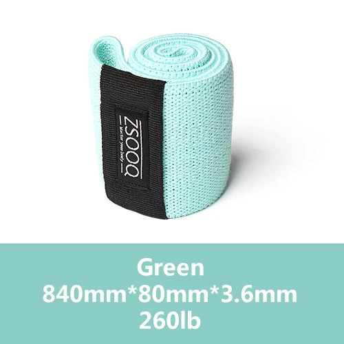 Light green Хлопчатобумажная лента сопротивления бедра, нескользящая, расширяющая круг, эластичная лента для упражнений, для йоги, тренировки, растяжки, тренировок, фитнеса, резинка - Цвет: Light green