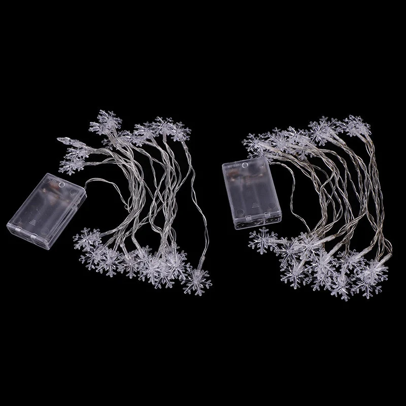 20LED 3 м гирлянда с батарейным питанием снежинка новогодняя елка вечерние Декор