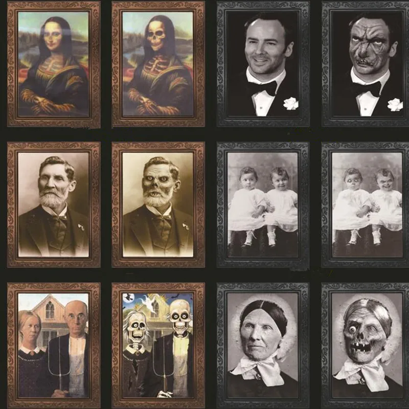 Хэллоуин декоративные изменения на лицо ужаса реквизит из таинственной комнаты