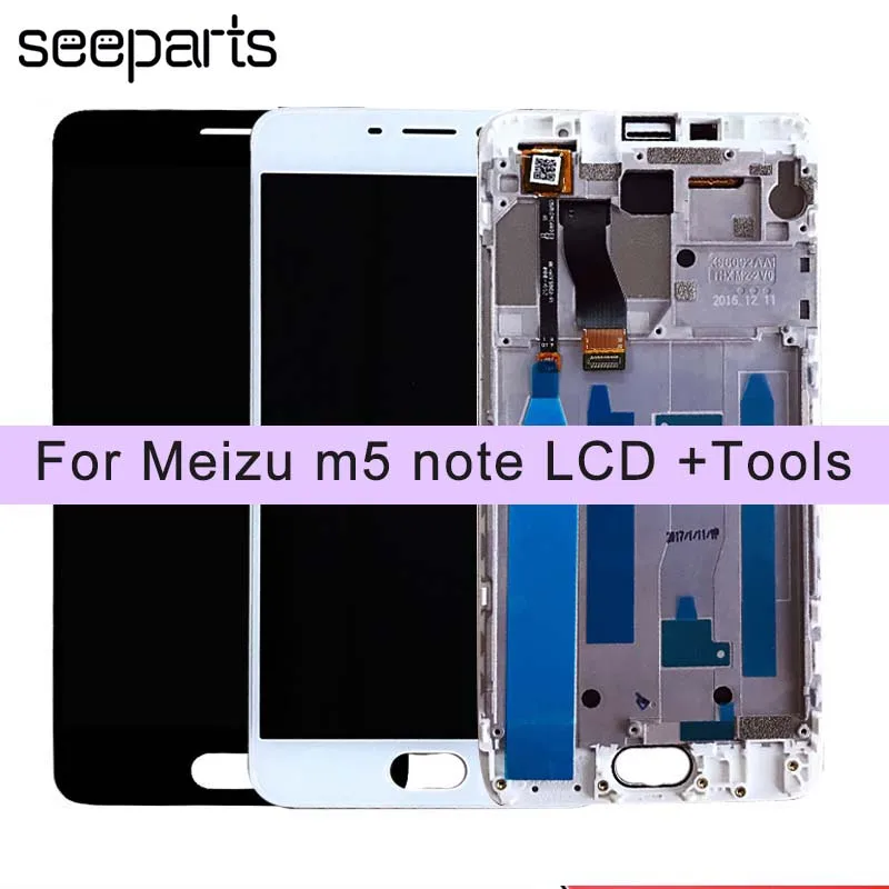 100% Протестировано для Meizu m5 note M621Q M621M M621C M621H/Meilan Note 5 ЖК дисплей + кодирующий