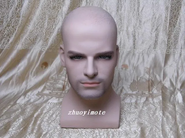 Плюс размер стекловолокно реалистичный Манекен мужчина голова манекена для - Фото №1