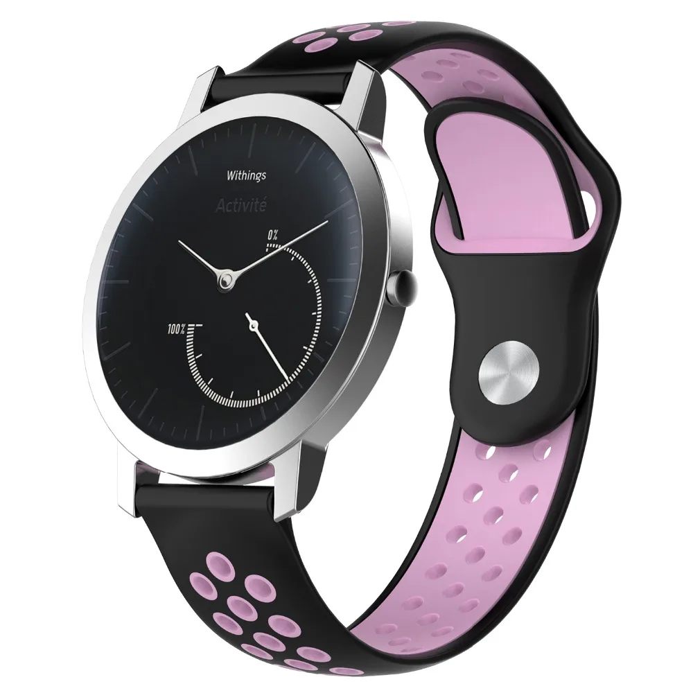 18/20 мм силиконовый ремешок для наручных часов браслет Nokia witing Steel HR 36/40 Smartwatch