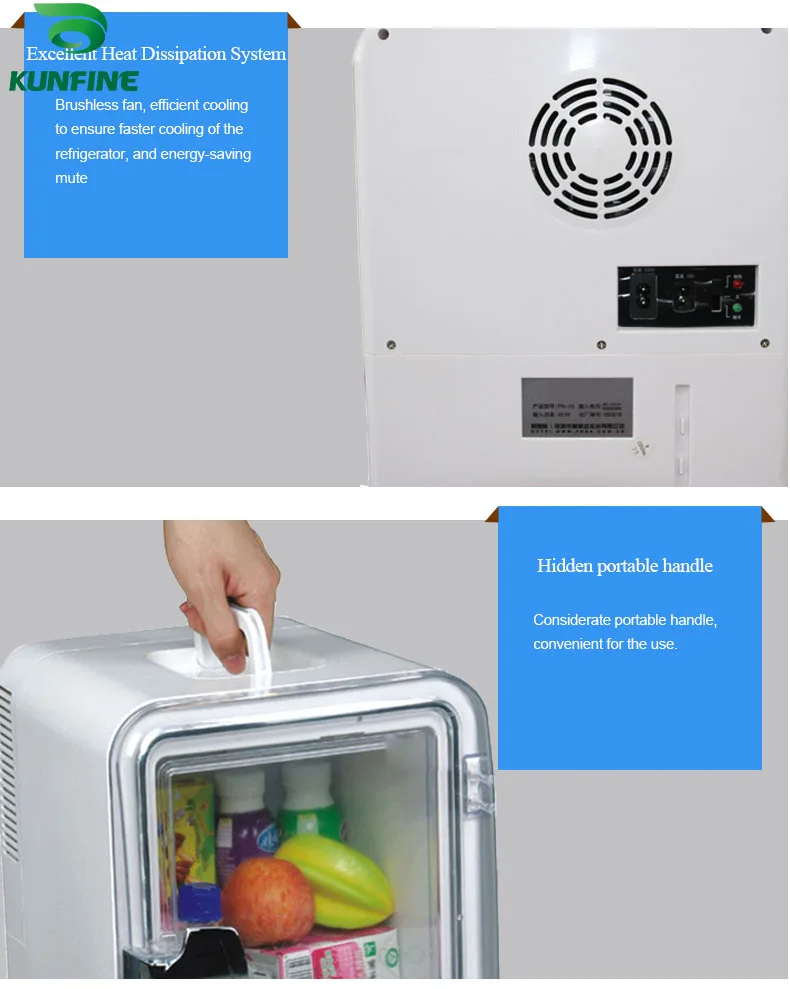 220 В переменного тока/работающего на постоянном токе 12 В в автомобиля Refrigerator15L мульти-Функция холодильник Vehicel переносной холодильник морозильник охладитель белого цвета с низким энергопотреблением 45 Вт