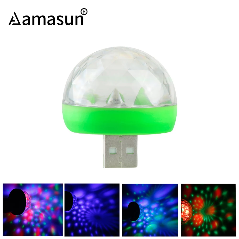 Мини USB лампа 3 Вт праздничное освещение RGB Светодиодная микро ночник Волшебный