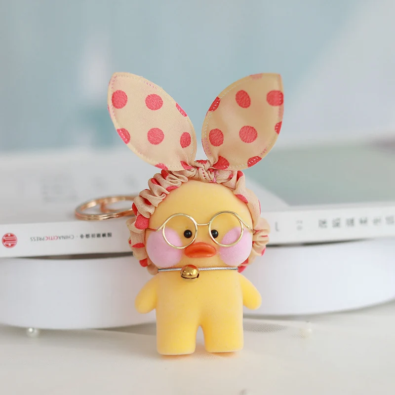 8 см Lalafanfan милый брелок Подвеска Игрушка Kawaii кафе мини желтая утка фигурка брелок сумки украшения игрушки для детей