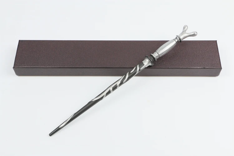 Horce Качественный Металлический сердечник Deluxe COS Har Potter волшебная палочка с коробкой Дамблдор Волдеморт Рон Гермиона луна волшебная палочка бесплатно поезд тик - Цвет: Horce