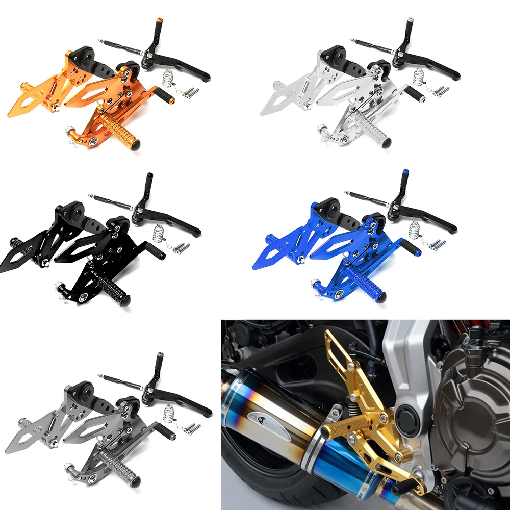 Алюминиевая Регулируемая подставка для ног Yamaha MT09 FZ09|rear set|foot restrear set foot pegs |