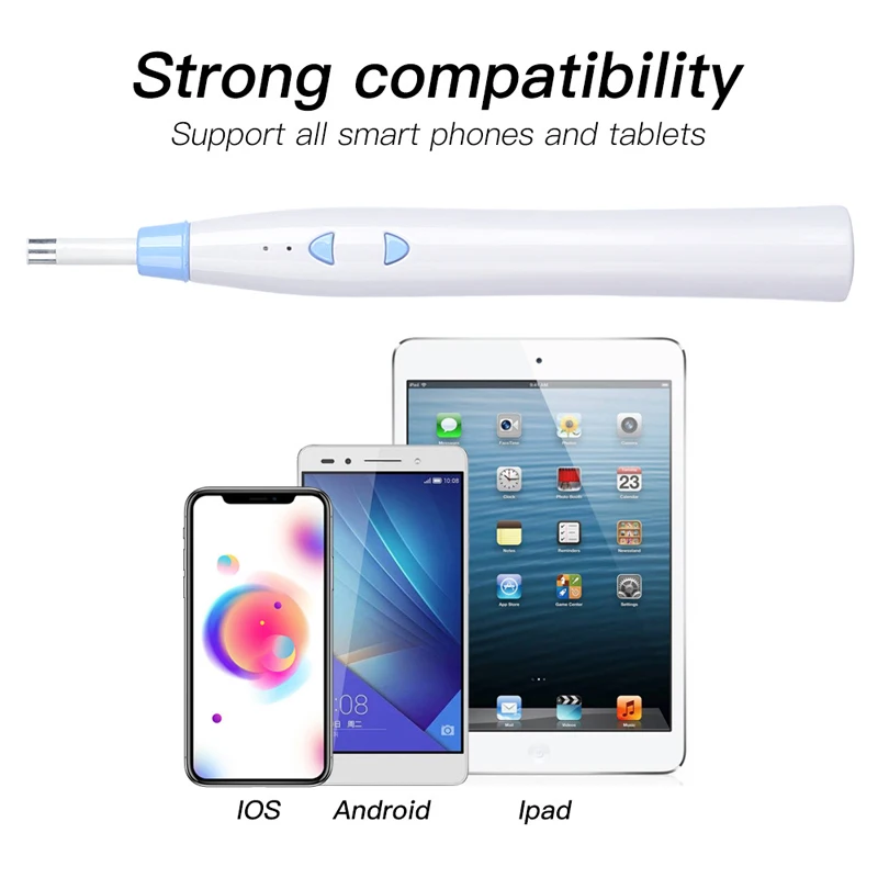 

Waterproof Wireless F180 HD WiFi Visual Ear Endoscope Camera 5.5 mm Lens Ear Cleaner Earpick Otoscope With 6 LED Support Video