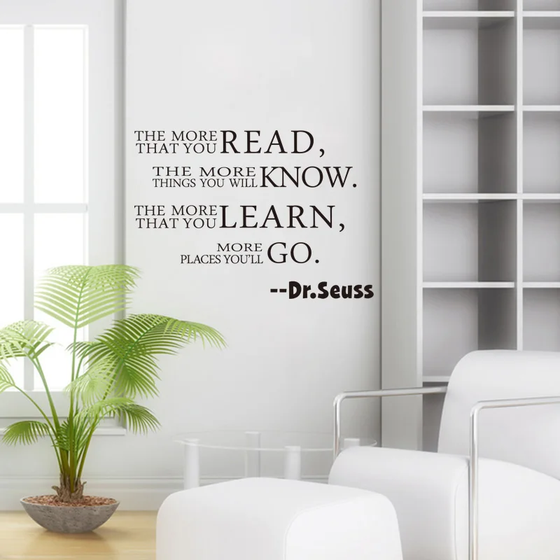 

Stickers Quote The More Read The More Know Vinyl Wall Art Decals Wall Decor Living Room Home Decor Poster House Decoration