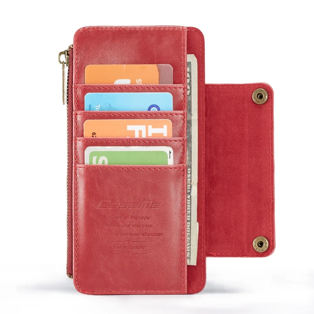 Кошелек клатч из искусственной кожи CaseMe бренд Rfid Бумажник мужской чехол для сотового телефона чехол для телефона 2 in1 для samsung Galaxy S9 Plus Note 9