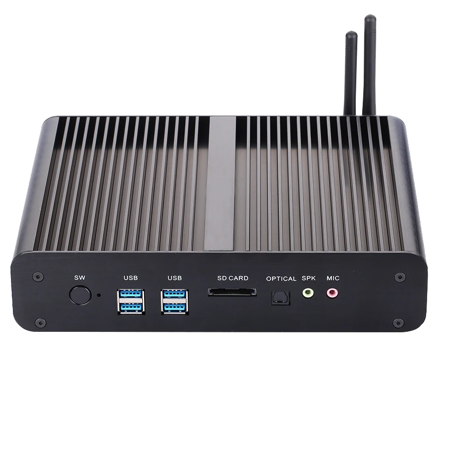HUNSN безвентиляторный мини ПК настольный компьютер Windows 10/Ubuntu Intel Core I7 5500U BM02L