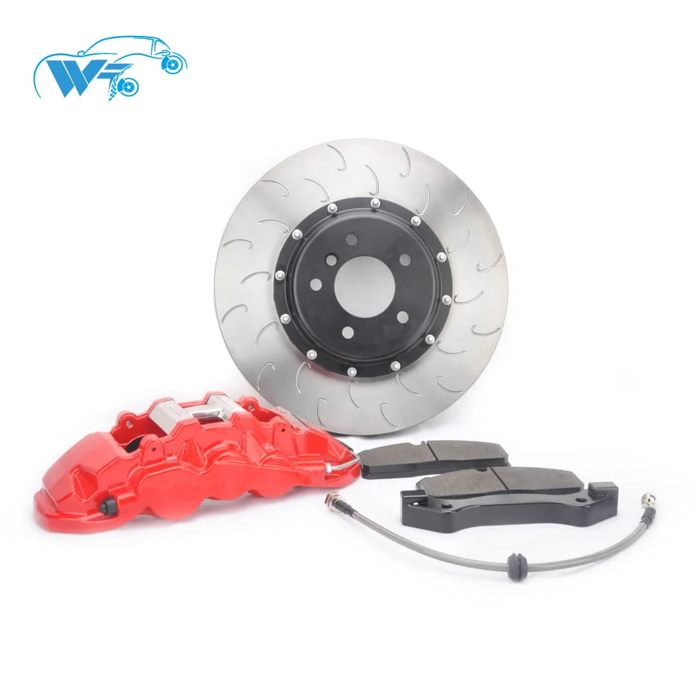 Красный KOKO RACING WT5200 красный тормозной суппорт 330*28 мм Прочный Просверленный ротор 17 дюймов переднее колесо для Nissan Y61 aramex - Цвет: Красный