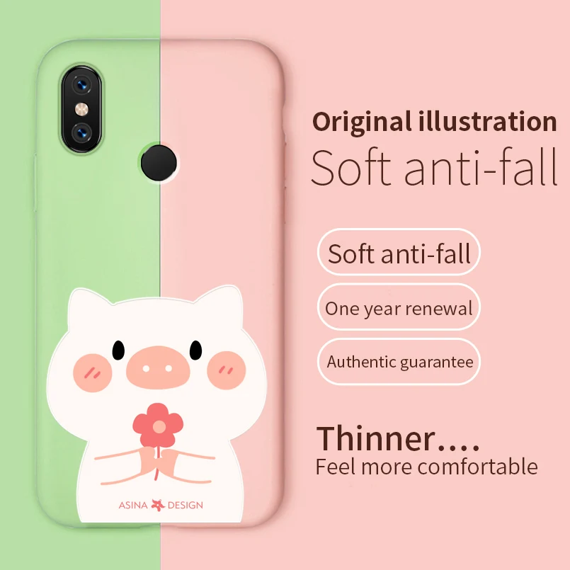 Оригинальный жидкий силиконовый чехол для Xiaomi Redmi Note 7 простой милый чехол-бампер