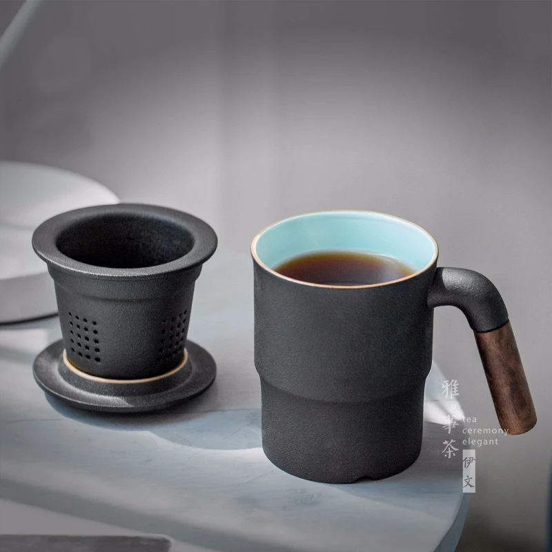 Высококачественная офисная кружка с фильтром и крышкой бытовые керамические